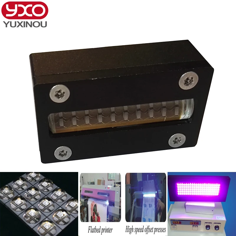 1pcs 80w led uv printer head module 395nm for epson head dx5 printer screen printing machineuv flatbed printeruv glue curing