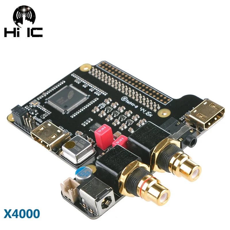 Малина Pi X4000 ES9018K2M hifi плеер ЦАП Плата расширения HDMI I2S для Raspberry 3 Модель