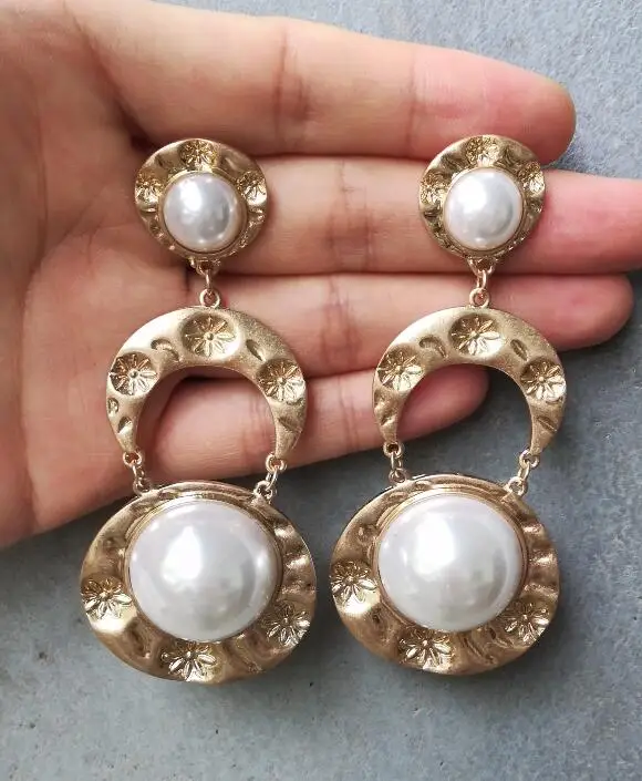 Невечный чудо удивительный искусственный жемчуг арт-деко миниатюрные серьги-гвоздики украшение вечерние богиня подарок Brincos тяжелый слоистый редкий Топ Луна ins 1328