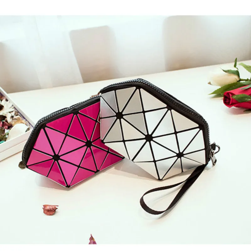 

Multi-function Travel Cosmetic Bag Flash Diamond Leather Makeup Make Up Wash Tool Organizer Storage Bags Baobao Phone Bag QB192
