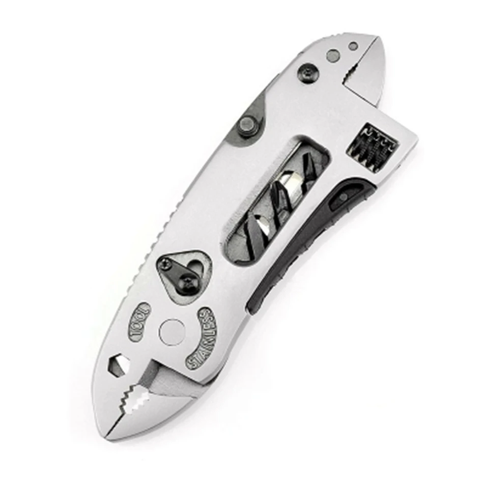 

Outdoor Multitool Pliers Pocket Knife Screwdriver Set Kit Adjustable Wrench Jaw Spanner Repair Survival Hand MultiTool scissors