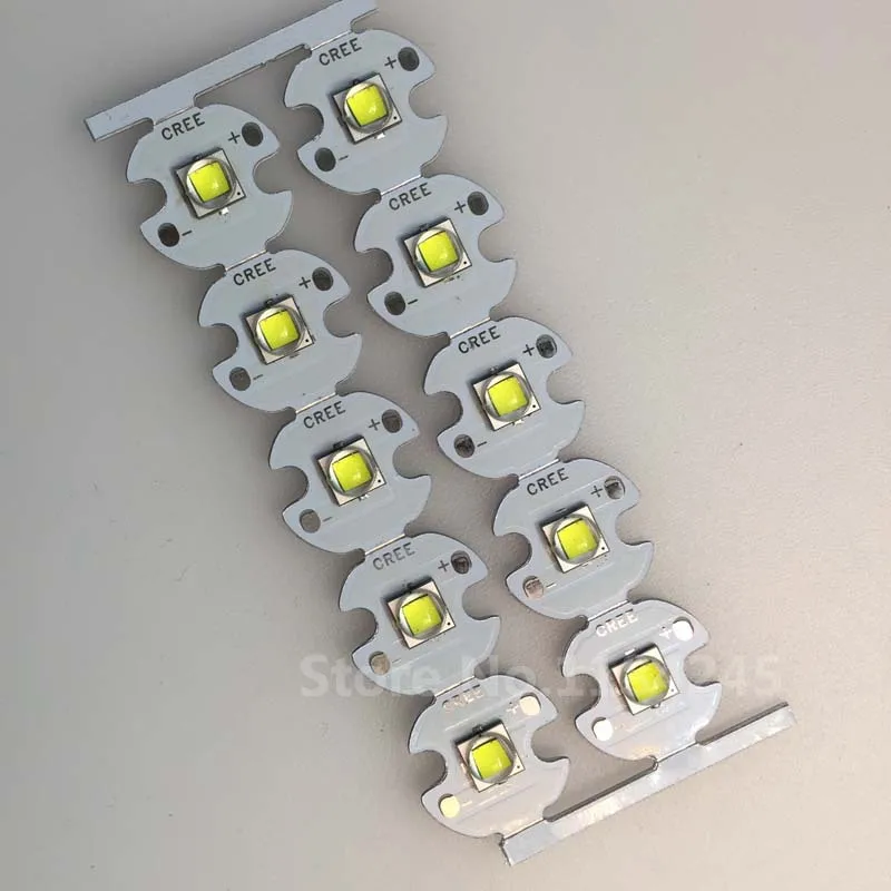 

Cree XML2 XM-L2 T6 White Color 10W 1198LM High Power LED Lamp Emitter Bead on 16mm Heatsink for Flashlight for DIY 1pcs