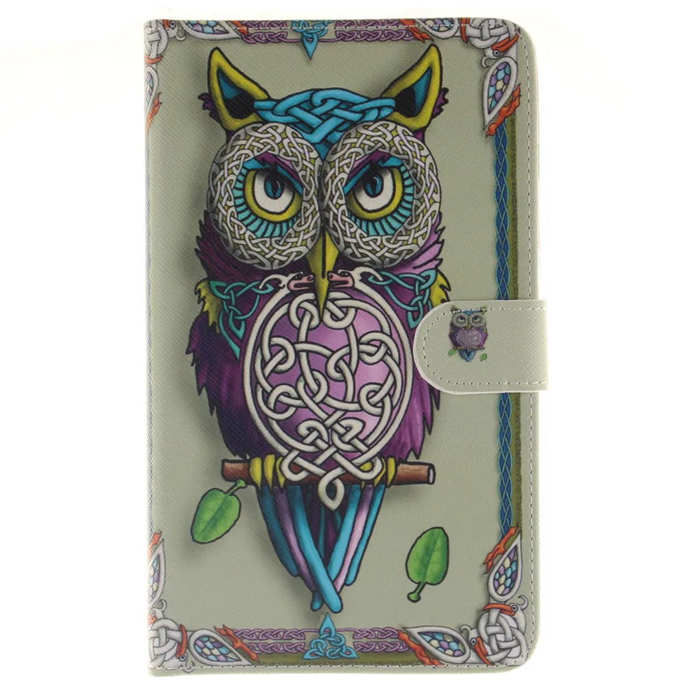 

For Samsung Galaxy Tab A 7.0 T280 T285 Case Owls Tiger Flower Wallet Leather Case For Galaxy T280 Cover With Stand Holder