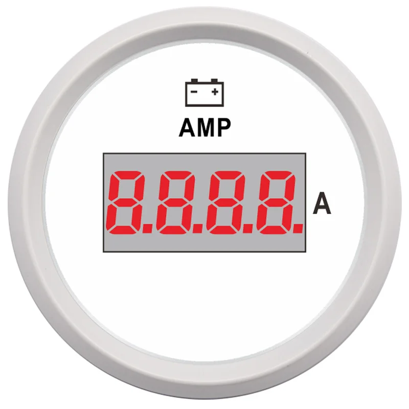 52 мм Морской цифровой амперметр 12 В 24 В для автомобиля Мотоцикл Грузовик катер яхты с датчиком тока+/-150A - Цвет: ww