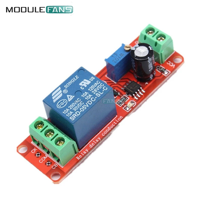 

1PCS DC 5V Delay Relay Shield NE555 Timer Switch Adjustable Module 0~10S 0 to 10 Second 2200W High Performance Timing CPU