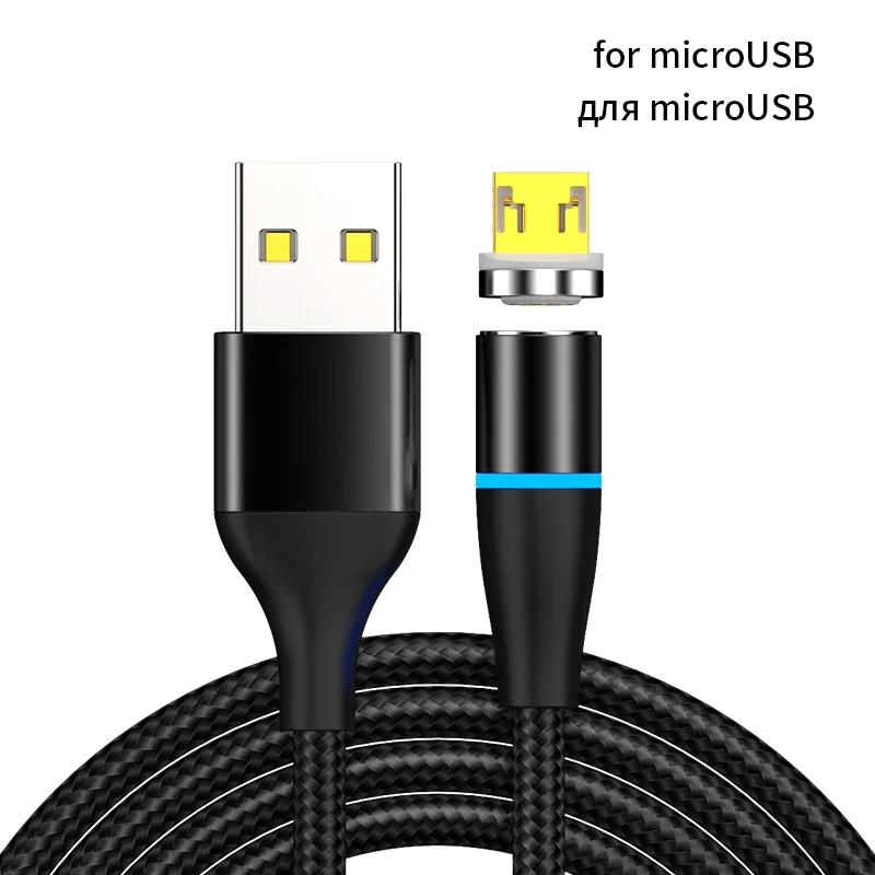 Магнитное зарядное устройство Micro USB кабель type C 3A кабель для быстрой зарядки телефона Магнитный кабель для передачи данных для Iphone кабель для зарядного устройства кабель для телефона Android - Цвет: for micro usb cable