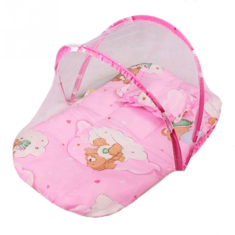 

Baby Cot Bed Canopy Mosquito Net 0-2 Years Baby Bed Net Portable Folding Travel Crib Bed Tent With Pillow kids children yurt