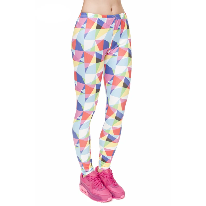 

Three Primary Colors RGB Print Women Leggings Fitness Breathable Perspiration Quick Drying Leggins High Elasticity Trouser Pants