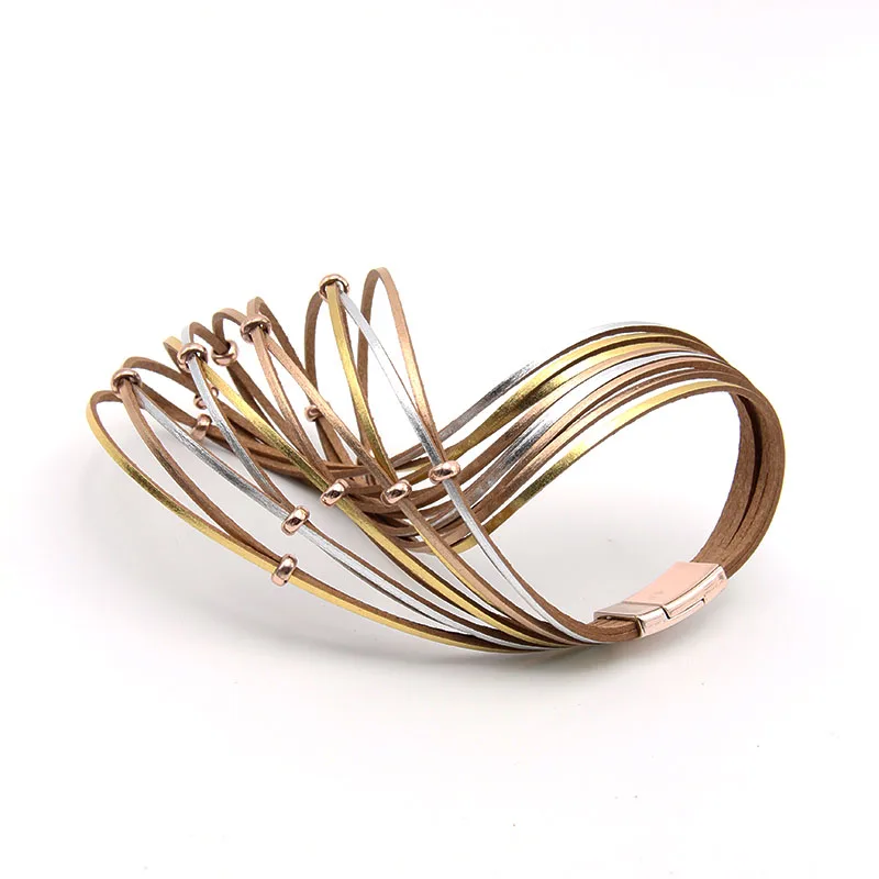 

ZG 2018 new Fashion Vintage Ethnic multilayer metal beads Bracelets Boho Statement Bracelets for Women Jewelry