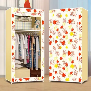 

Cloth Art Simple Wardrobe Solid Wood Folding Simple Collection Cloth Wardrobe Assembly Wardrobe Portable Closet