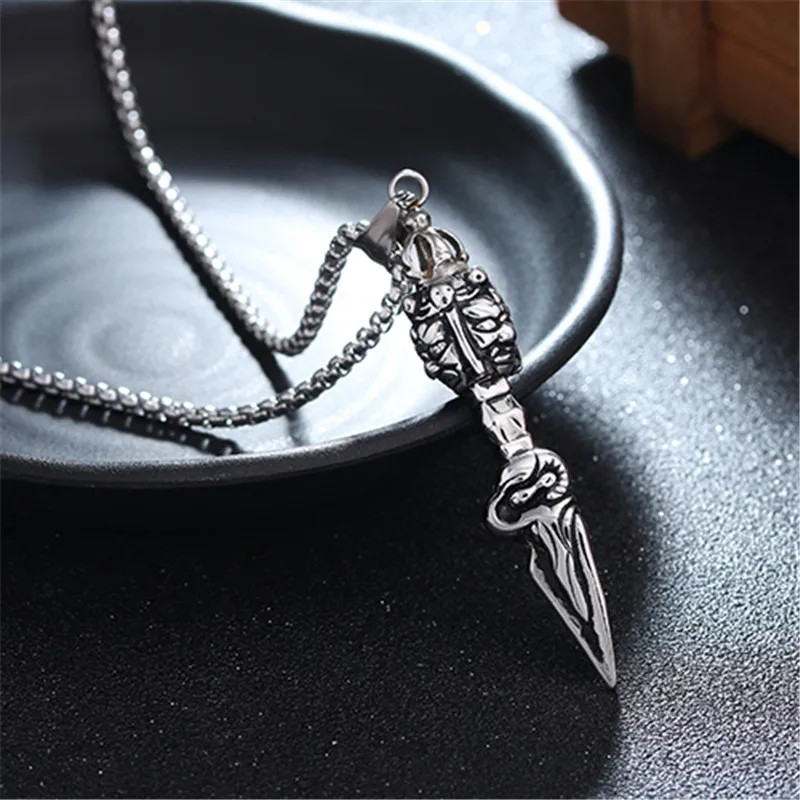 

Stainless Steel All sides Buddha vajra Pendant Necklace Comprehensive Buddha Style Vajra Pendant Fashion Men Jewelry 24"