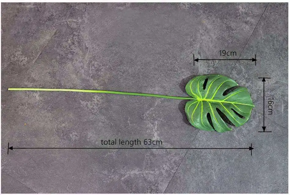 Пластиковые искусственные Пальмовые Листья, покрытие, лист монстеры, искусственные растения для украшения дома, свадьбы,, 24 шт