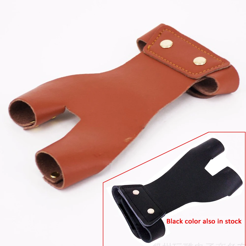 1 Piece Leather Archery Arrow Bow Hunting Shooting Protective Finger