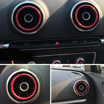 

4pcs Alloy Front Air Vent Outlet Ring Cover Trim Granish For Audi A3 15-2017