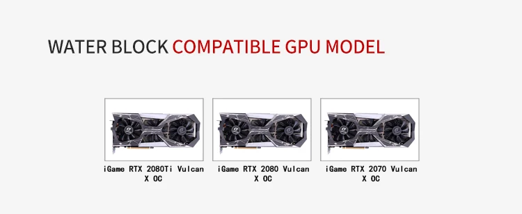 Барроу полное покрытие GPU водяной блок для красочного iGame RTX 2070 2080 Ti Vulcan X OC Aurora материнская плата синхронизация AURA BS-COI2080T-PA