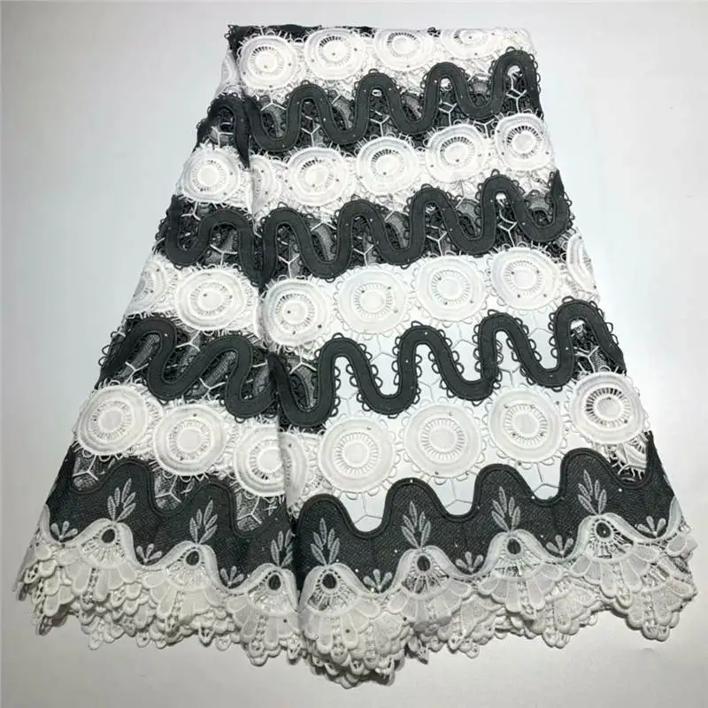 

ZQ!New Arrival High Quatily Multi color water soluble lace African Cord Lace Fabric Guipure Lace Fabrics For Women party! L41921