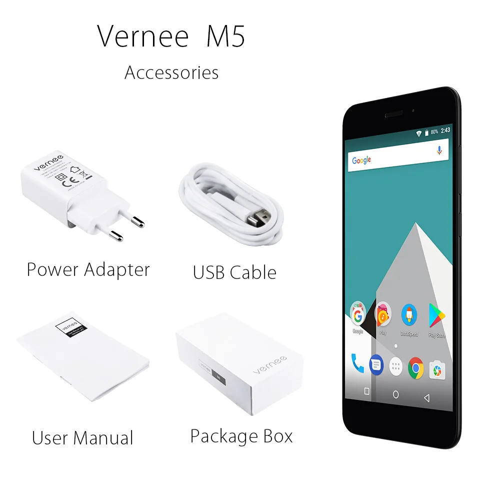 Смартфон Vernee M5 4 ГБ ОЗУ 64 Гб ПЗУ 4G LTE HD 720*1280 Восьмиядерный процессор MTK6750 13,0 МП+ 8,0 МП камера 3300 мАч Touch ID мобильный телефон