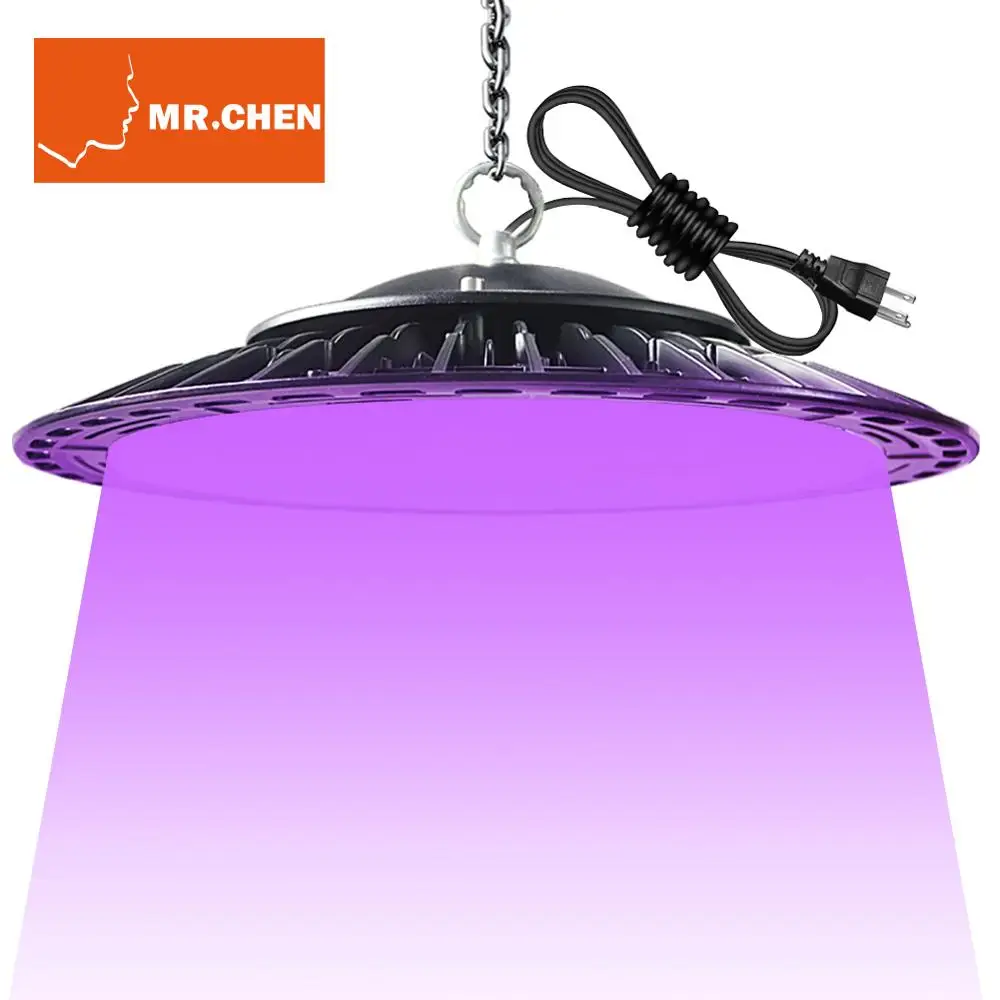 

365nm Sterilization UFO UV LED High Bay Black Light Ceiling Party Aquarium Paint Curing Ink Halloween Ultraviolet Lamp Farm Germ