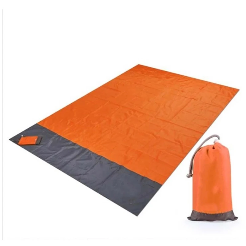 2,1 м* 2 м портативный коврик для пикника, водонепроницаемое пляжное одеяло, коврик для кемпинга, коврик для пикника - Цвет: Оранжевый