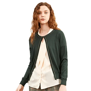 ZHILI Весна женский кардиган свитер пальто(S-4XL - Цвет: Dark green
