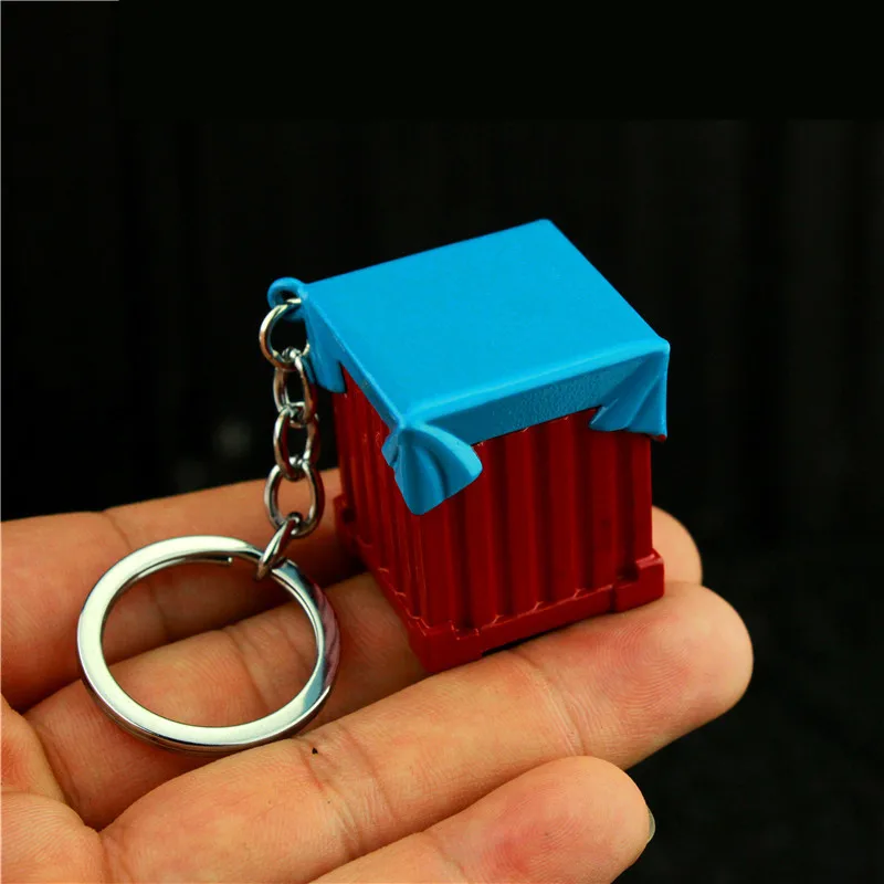 

Game Playerunknown's Battlegrounds PUBG Cosplay Accessories Airdrop Box Keychain Metal Ornament Pendant Key ring Toy New 2019