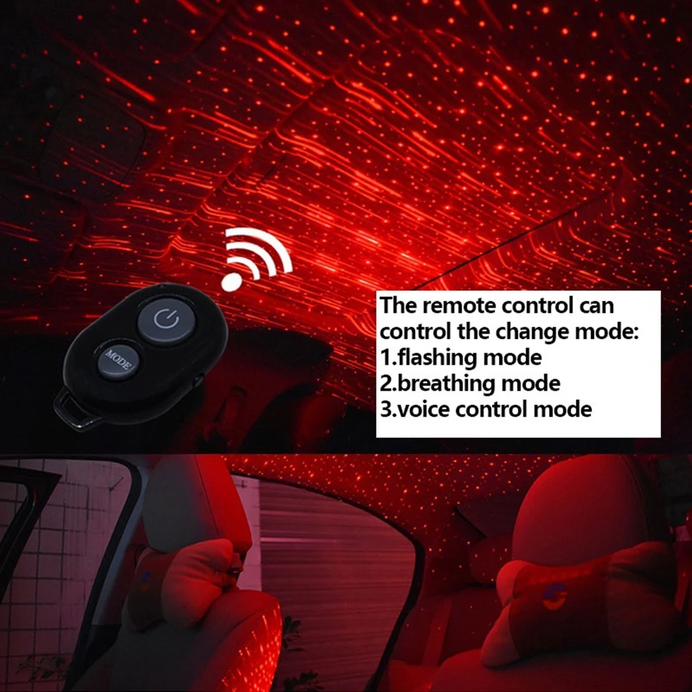 

USB LED Car Atmosphere Ambient Star Light DJ RGB Colorful Lamp Car Interior Decorative Light
