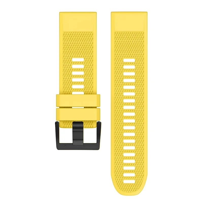 26 мм/22 мм силиконовый ремешок для часов Garmin Fenix 5X5 5S Plus 3 3HR D2 S60 часы Quick Release Easyfit ремешок на запястье - Цвет: Yellow