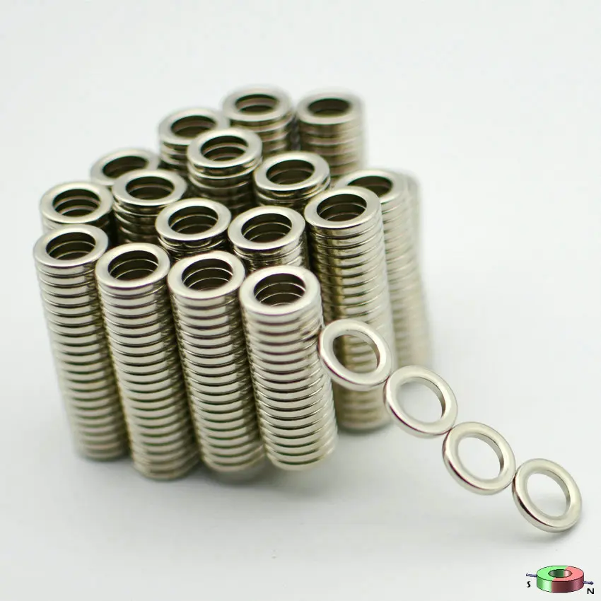15 500pcs NdFeB Grade N42 Ring OD 13x8.2x2 mm Round Strong