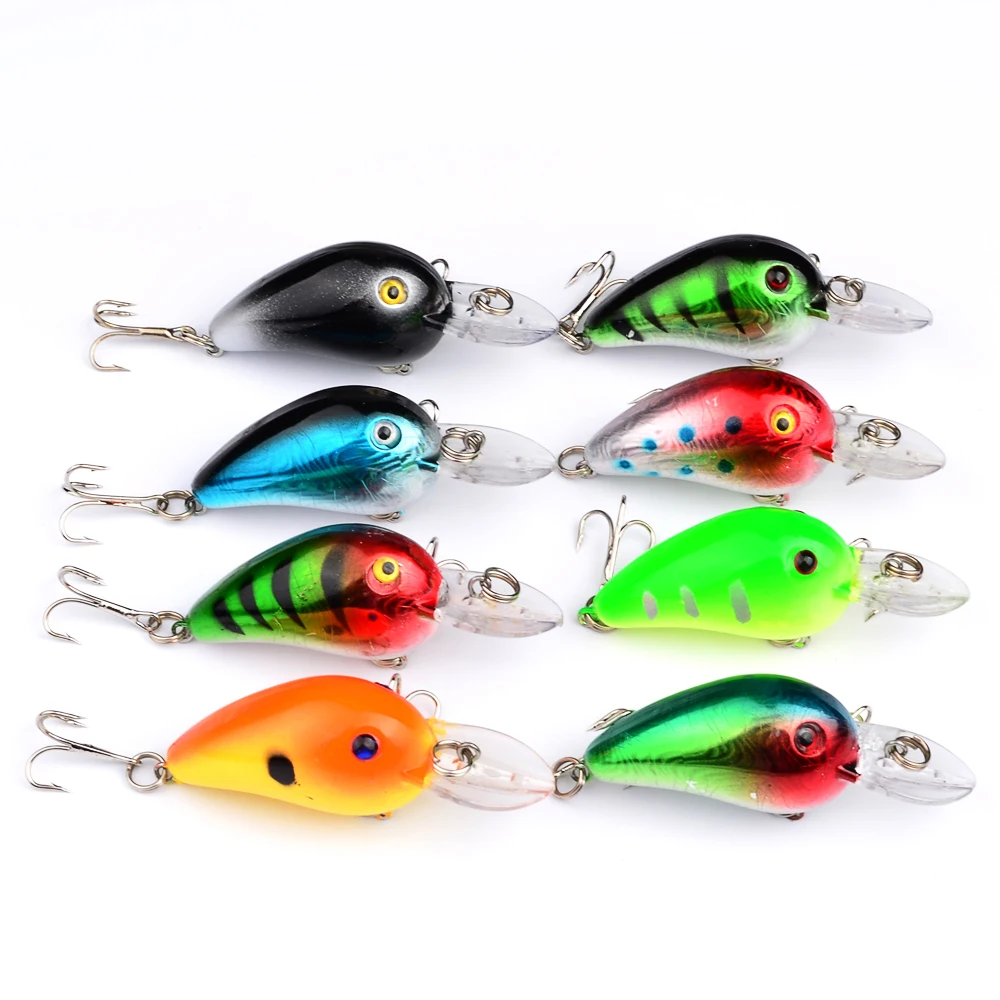 1PC cheap random colour Crank Lures Fishing lure 6CM classic road sub