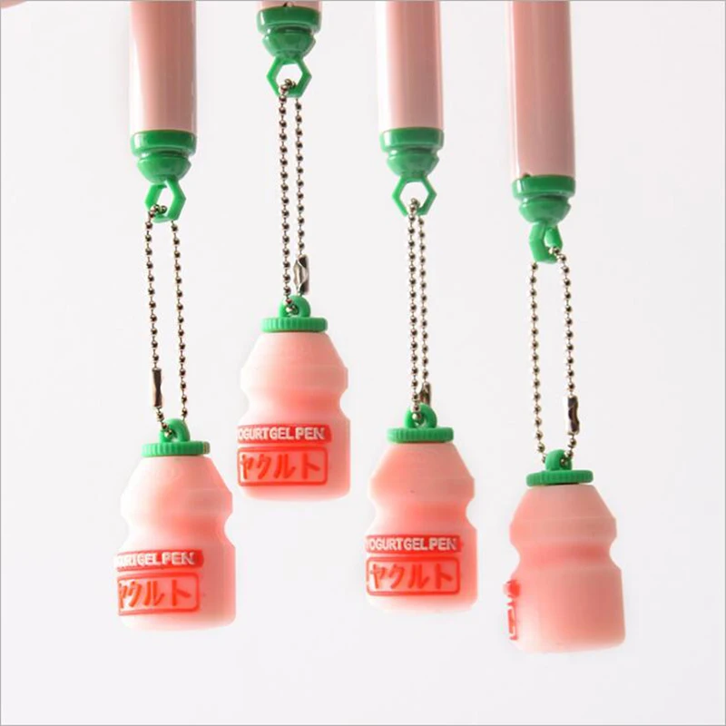 

Yogurt pendant gel pen 0.5MM creative cartoon carbon pen latest office learning stationery student exam pen