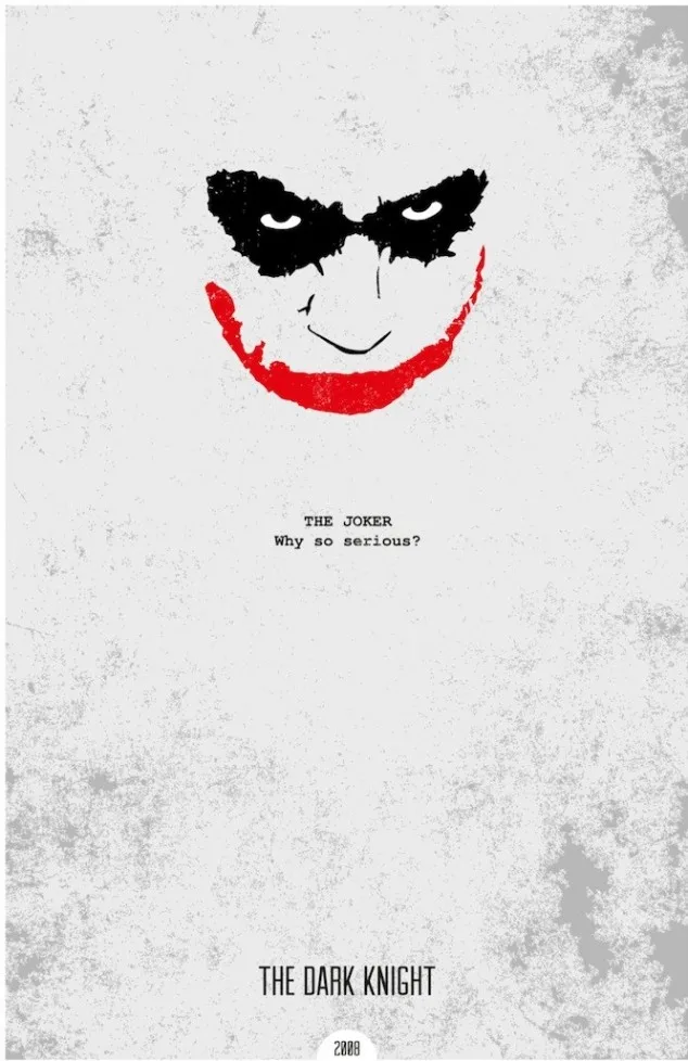 Batman Joker Why So Serious Minimalist Movie Film Vintage Classic Wall Sticker Canvas Painting