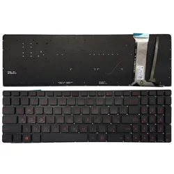 Teclado retroiluminado árabe/Árabe francés para portátil ASUS GL551, GL551J, GL551JK, GL551JM, GL551JW, GL551JX