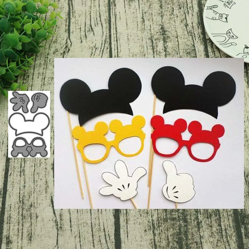 

AddyCraft Metal Cutting Dies cut die mold Mouse glasses Scrapbook paper craft knife mould blade punch stencils