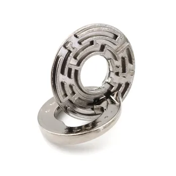 

1PC Metal Unlocked Maze Puzzle Labyrinth IQ Mind Brain Educational Toy Gift Game For Children Kids 52x6mm