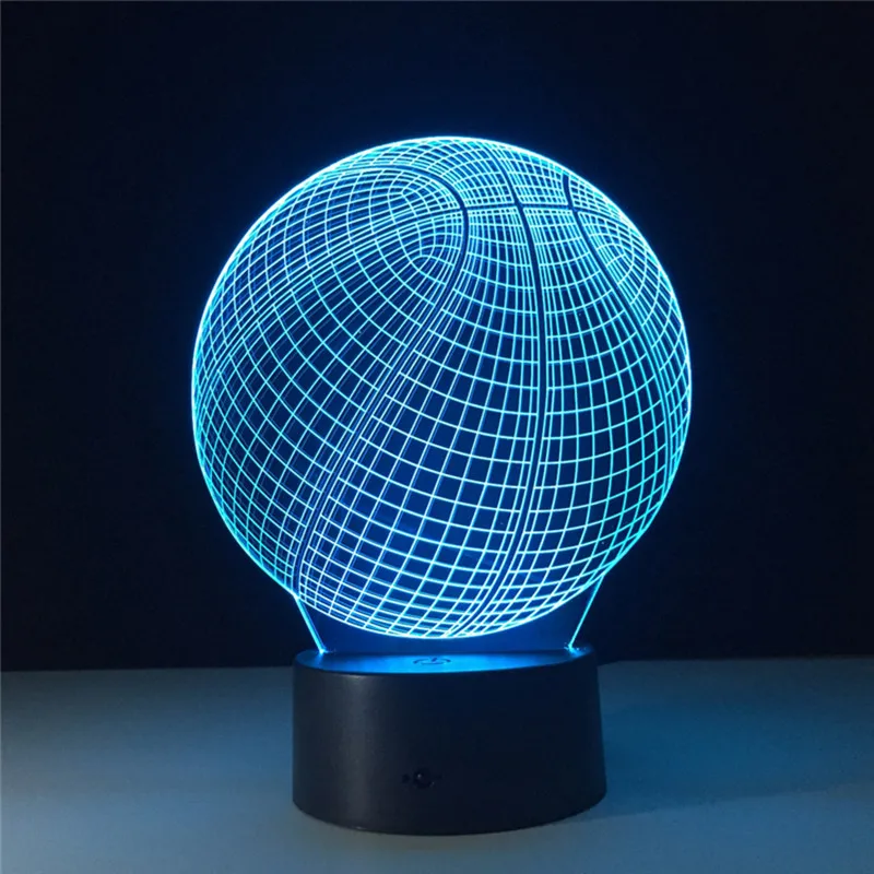 FIBA баскетбольный Кубок мира 3D иллюзия баскетбольный подарок светящийся стол настольный декор 7 цветов сенсорный переключатель игрушка для фанатов домашний декор