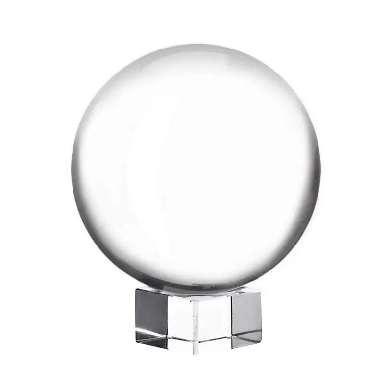 K9 прозрачный хрустальный шар украшения Art Crystal Опора Sphere фотографии свадебные стеклянный Декор для дома мяч - Цвет: 100mm With seat