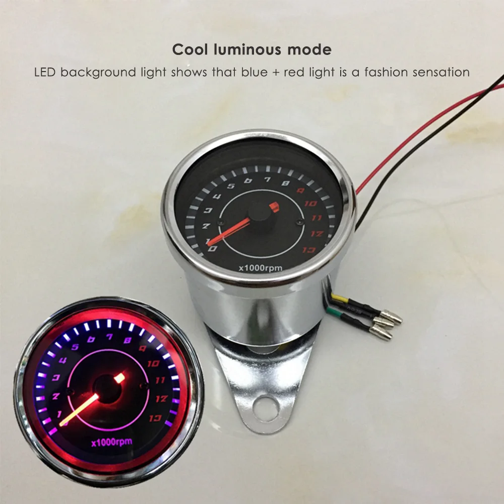 KKmoon DC 12 v Universele Motor Fiets Toerenteller измерительный инструмент со светодиодной подсветкой 13 k RPM Shift voor Honda Suzuki инструмент для мотора