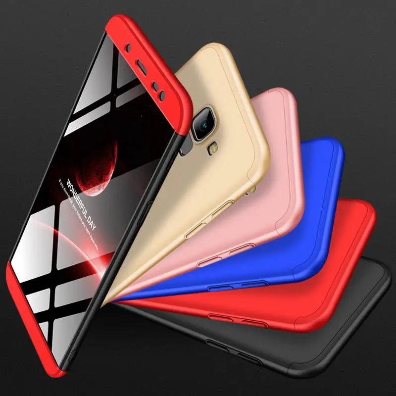 

For Samsung J6 2018/on 6 Ultra Slim 360 Degree Non-slip Shockproof Full Protective black red blue Case Mobile phone cover r30