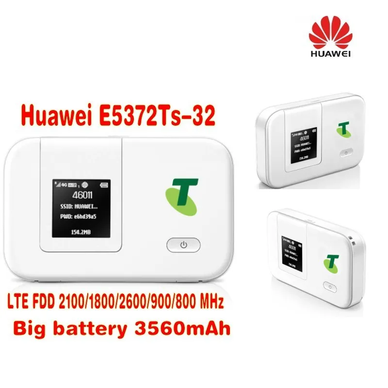 Лот из 10 шт. разблокирована HUAWEI E5372TS-32 LTE 4 г Беспроводной маршрутизатор 150 м 3560 мАч батареи