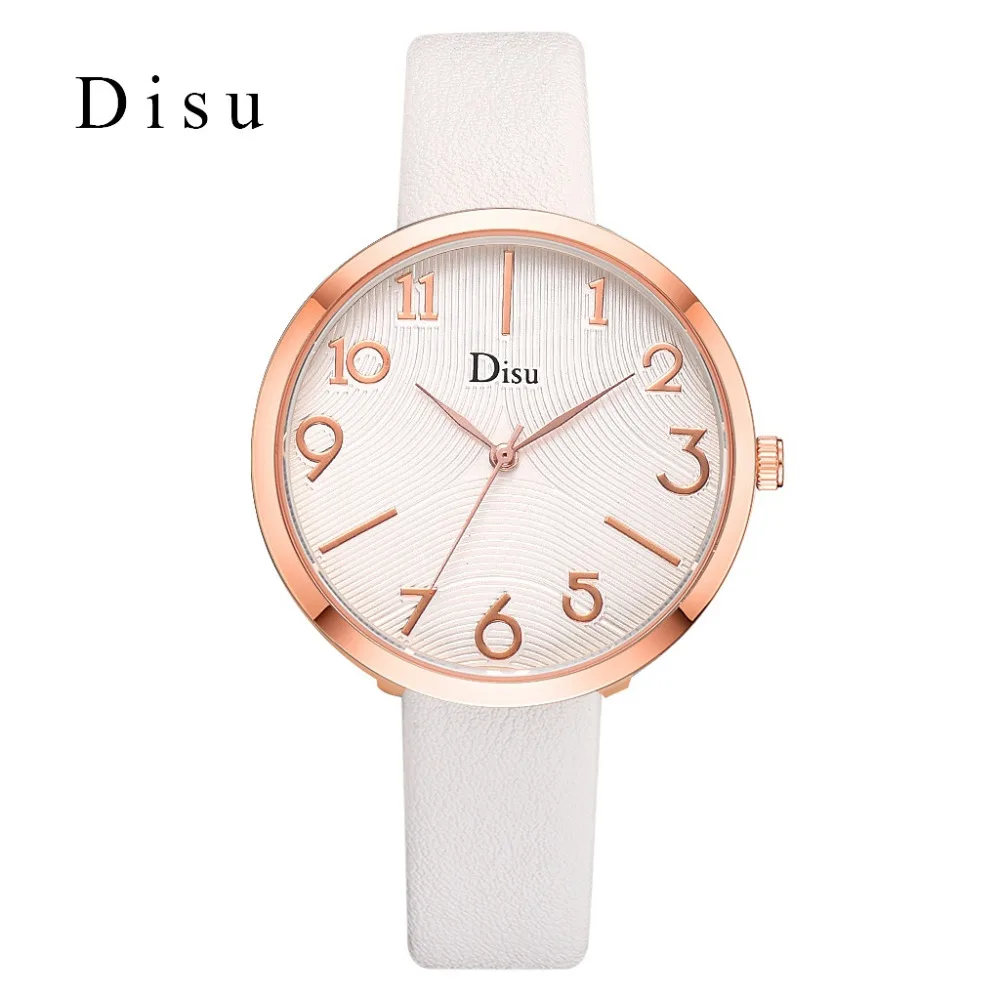 

Disu Brand Fashion Women's Wristwatches Simple Number Big Dial Ladies Dress Quartz Watch Zegarek Damski Relogio Feminino