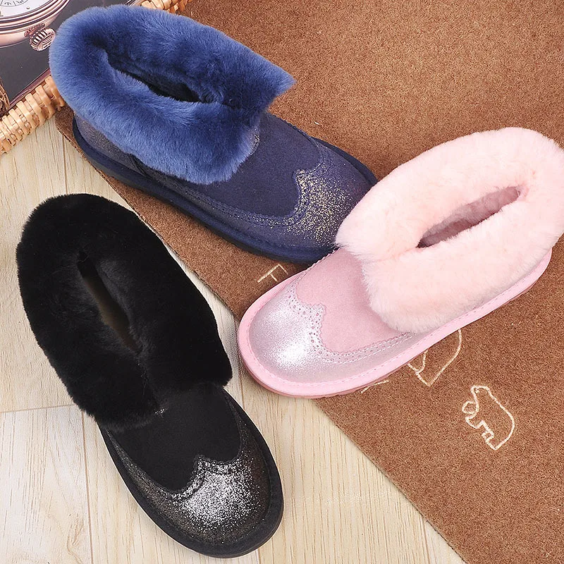 Мини-зимняя обувь; женские ботинки; женские зимние ботинки из натуральной кожи; теплые зимние ботинки из натуральной кожи; модная обувь