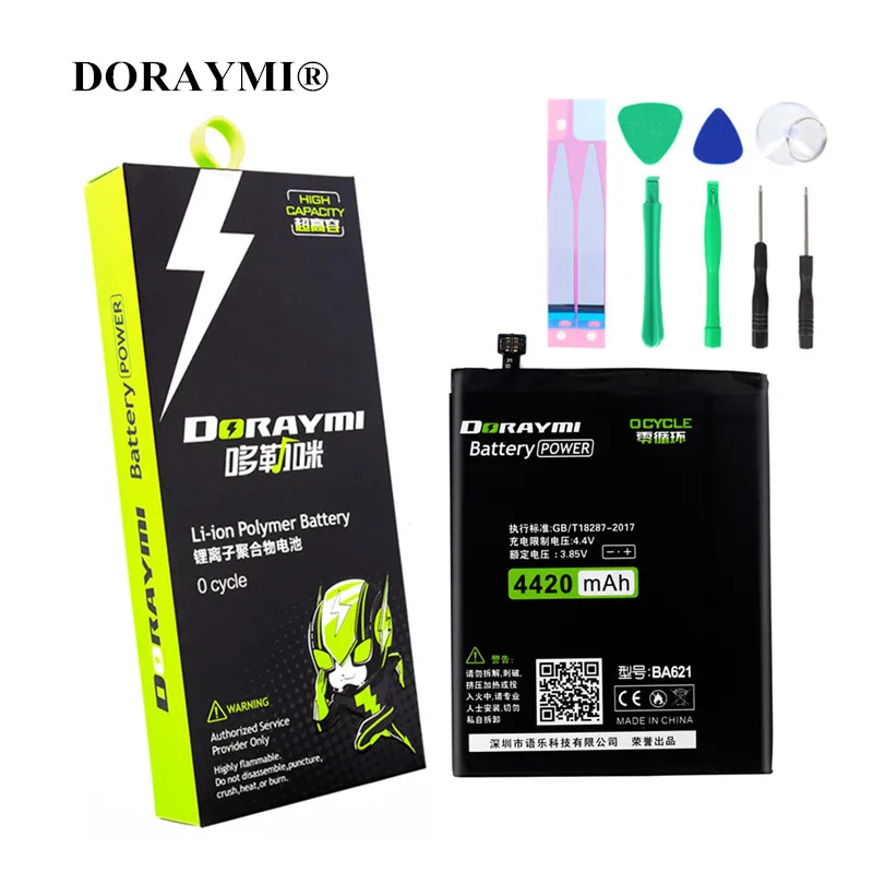 

Original DORAYMI 4420mAh BA621 Battery for Meizu Meilan Note 5 M5 Phone Replacement Batteries Note5 High Capacity Bateria