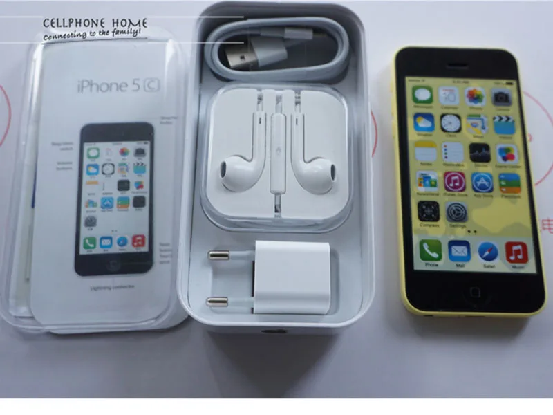 Apple iPhone 5C разблокированный двухъядерный мобильный телефон 8 ГБ/16 ГБ/32 ГБ rom WCDMA 3g б/у телефон