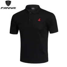 Рубашка для гольфа, Черная Мужская дышащая быстросохнущая Спортивная тренировочная одежда с коротким рукавом, одежда для гольфа, летняя рубашка из полиэстера и хлопка