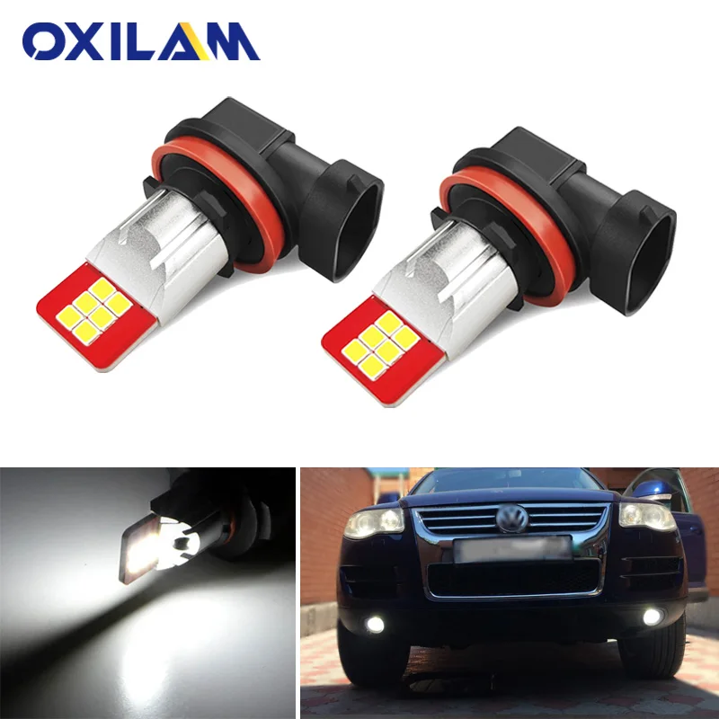 

2x Led Car Fog Lamp for Volkswagen VW Passat B6 Golf 7 Touareg Scirocco Jetta DRL Fog Light LED H11 H10 H8 9005 HB3 9006 HB4 H16