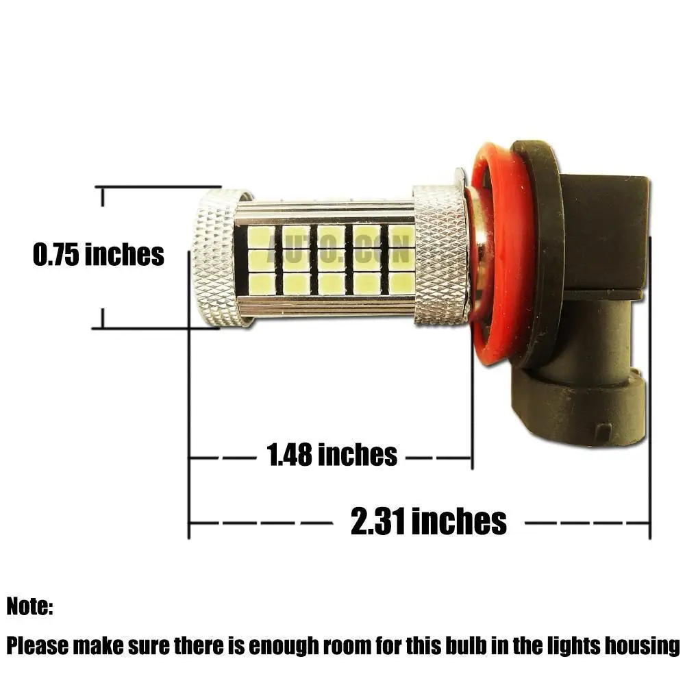 Пара автомобилей Белый H11 H8 63 2835 SMD светодиодный лампы Противотуманные фары + Canbus