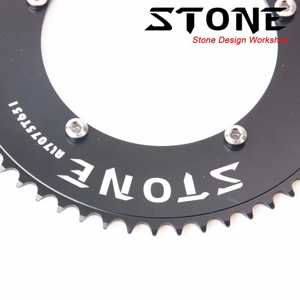 Камень Fixie велосипед колеса цепи Звездочка Crankset BCD 144 мм 42 т-60 т ЧПУ сделал