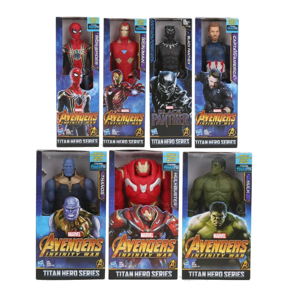 

12'' 30cm Marvel Avengers 3 Infinity War Action Figure Spiderman Iron Man Black Panther Thanos Captain America Doll
