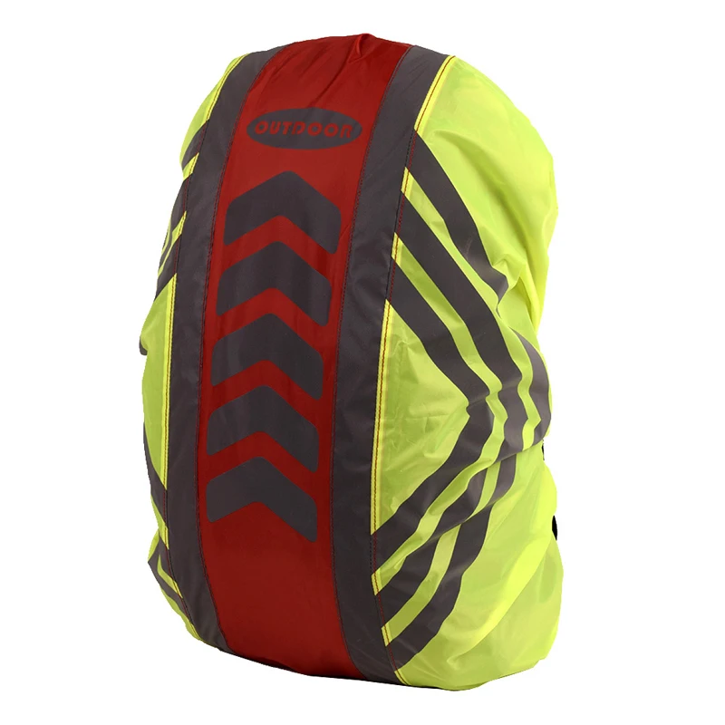 25-50L عاكسة للماء على ظهره غطاء للمطر ليلة في الهواء الطلق الرياضة الدراجات ضوء السلامة Raincover حالة حقيبة التخييم المشي لمسافات طويلة