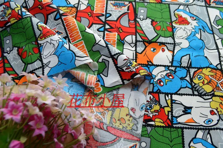 

100*112cm Japanese cartoon characters animal Cotton Fabric For Sewing Fat Quarter Quilting Patchwork Doll Kids Bedding Patchwork